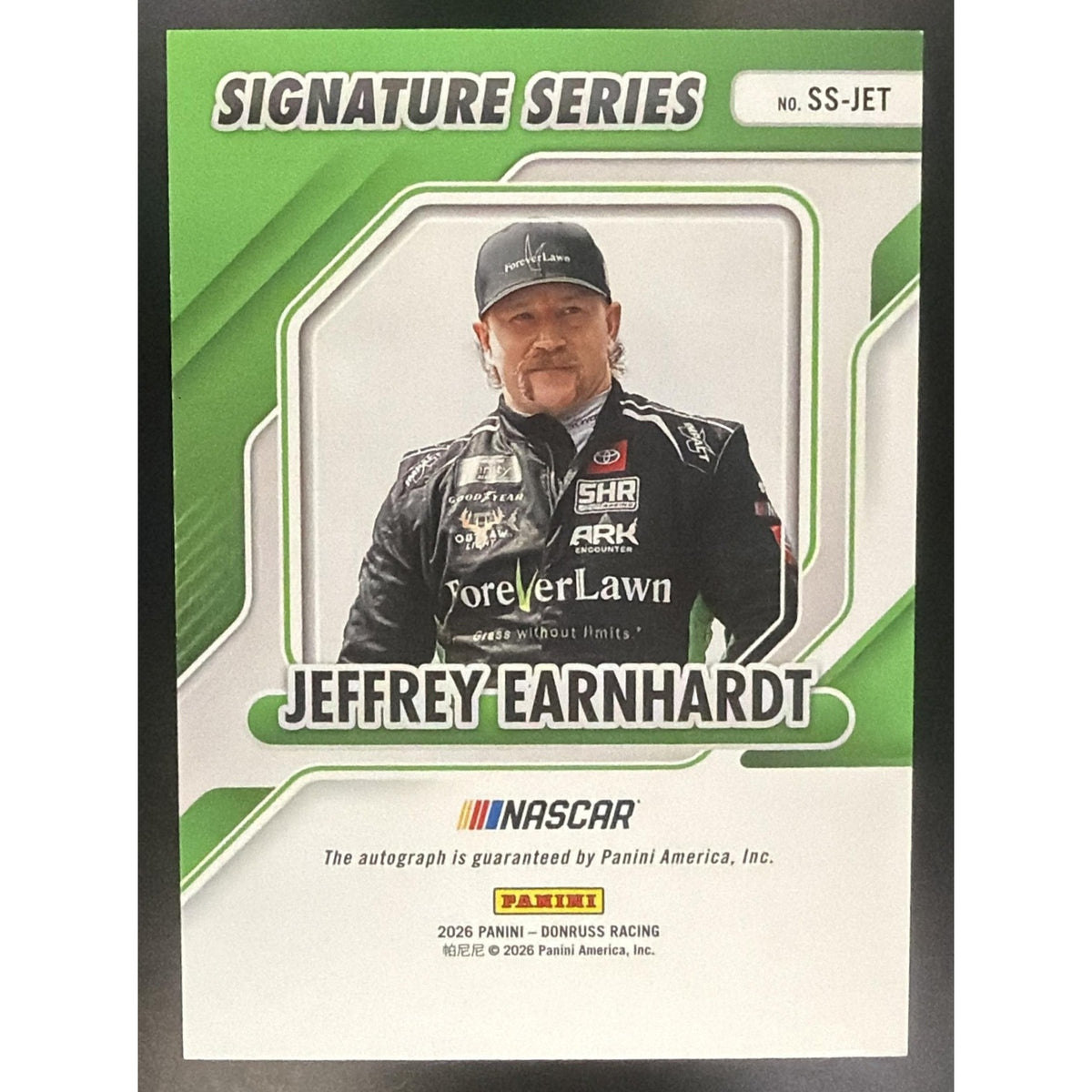 2026 Panini Donruss NASCAR Jeffrey Earnhardt Signature Series Red Xplosion /49