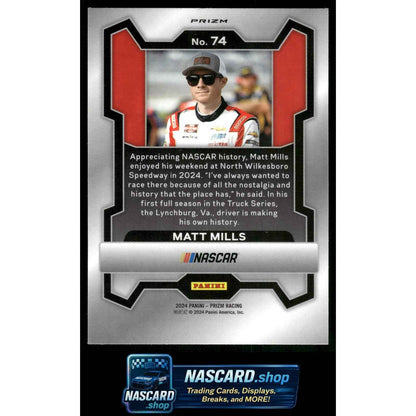 2024 Panini Prizm #74 Matt Mills White Sparkle