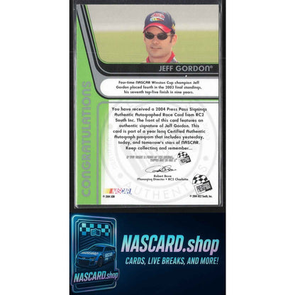 2004 Press Pass Jeff Gordon Signings