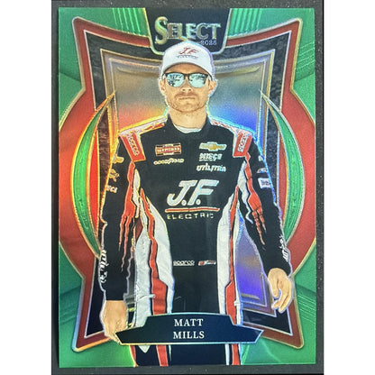 2025 Panini Select Matt Mills #8 Grandstand Green Prizm 4/5