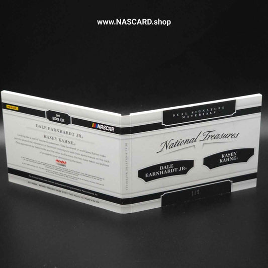 2017 National Treasures Dual Auto Booklet Dale Earnhardt Jr. Kasey Kahne 1/5 - NASCARD.shop