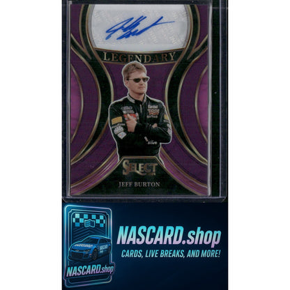 2024 Panini Select #LS-JBT Jeff Burton Legendary Signatures Purple Prizms #/35 - Card Gorilla