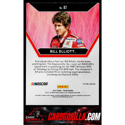 2022 Panini Prizm #87 Bill Elliott Hyper Prizm Red White and Blue