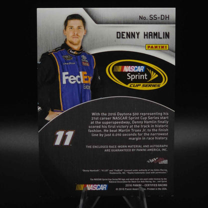 2016 Panini Certified - Sprint Cup Signature Swatches Denny Hamlin /50 (MEM) - NASCARD.shop