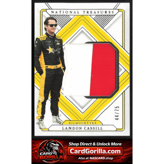 2025 Panini National Treasures #SIL-LCL Landon Cassill Silhouettes #/75