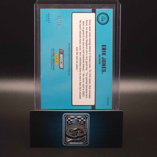 2024 Donruss NASCAR Retro 1991 Optic Pandora Prizm Signature #138 Erik Jones /25 - NASCARD.shop