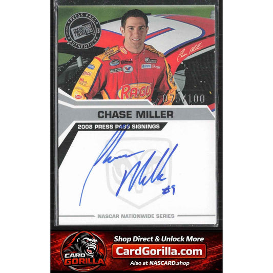 2008 Press Pass #NNO Chase Miller Signings Silver #/100