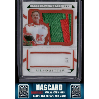 2022 Panini National Treasures #S-JN Joe Nemechek Silhouettes Green - NASCARD.shop