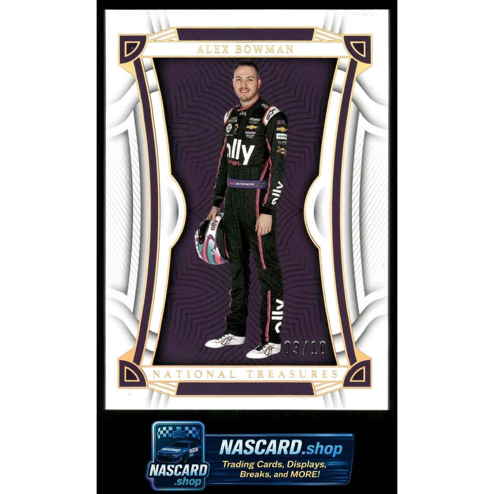 2023 Panini National Treasures #14 Alex Bowman Holo Gold #/10