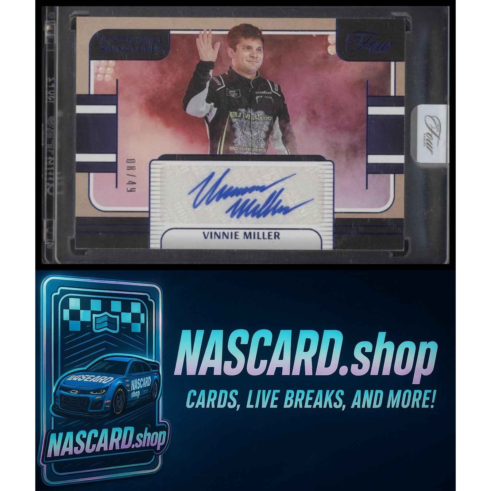 2025 Panini Turn Four #CSS-VMR Vinnie Miller Center Stage Signatures Blue #/49