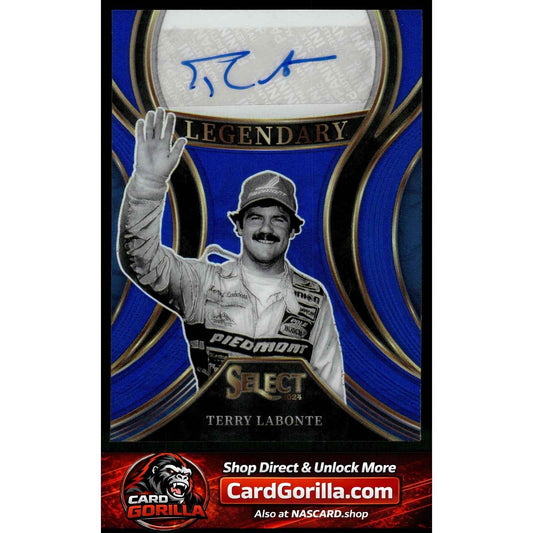 2024 Panini Select #LS-TLT Terry Labonte Legendary Signatures Blue Prizms #/49