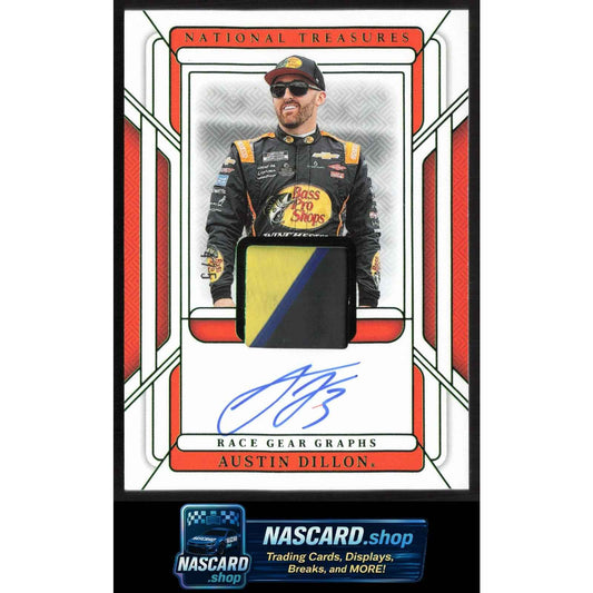 2025 Panini National Treasures #RGG-ADN Austin Dillon Race Gear Graphs Green #/5