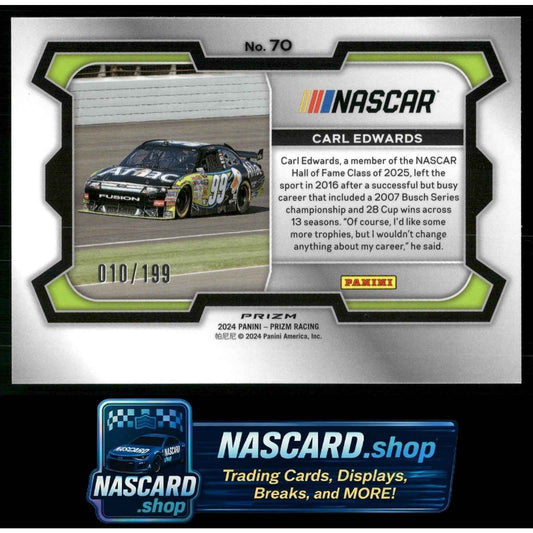 2024 Panini Prizm #70 Carl Edwards Red Pulsar #/199