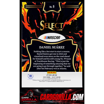 2024 Panini Select #9 Daniel Suarez En Fuego Blue Prizms #/49
