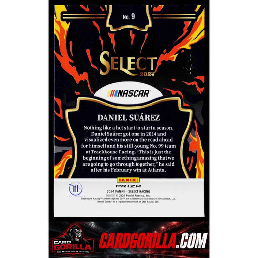 2024 Panini Select #9 Daniel Suarez En Fuego Blue Prizms #/49