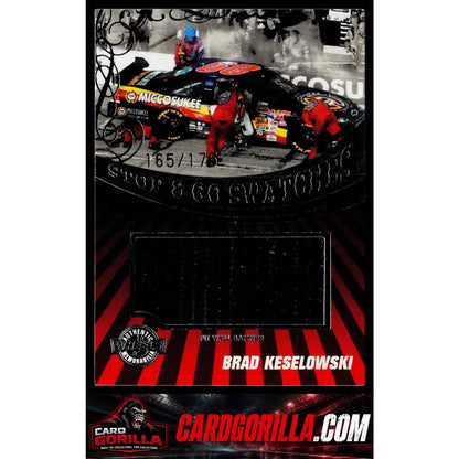 2009 Main Event Brad Keselowski Stop and Go Swatches-Pit Wall Banner #/175