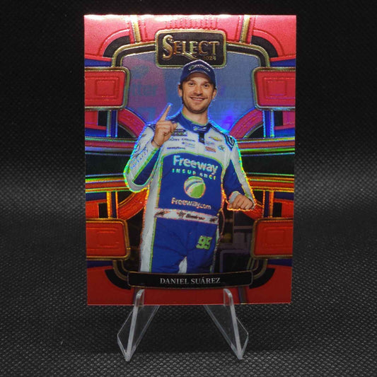 2024 Panini Select Racing Grandstand Red Prizm #14 Daniel Suarez 056/149 - NASCARD.shop