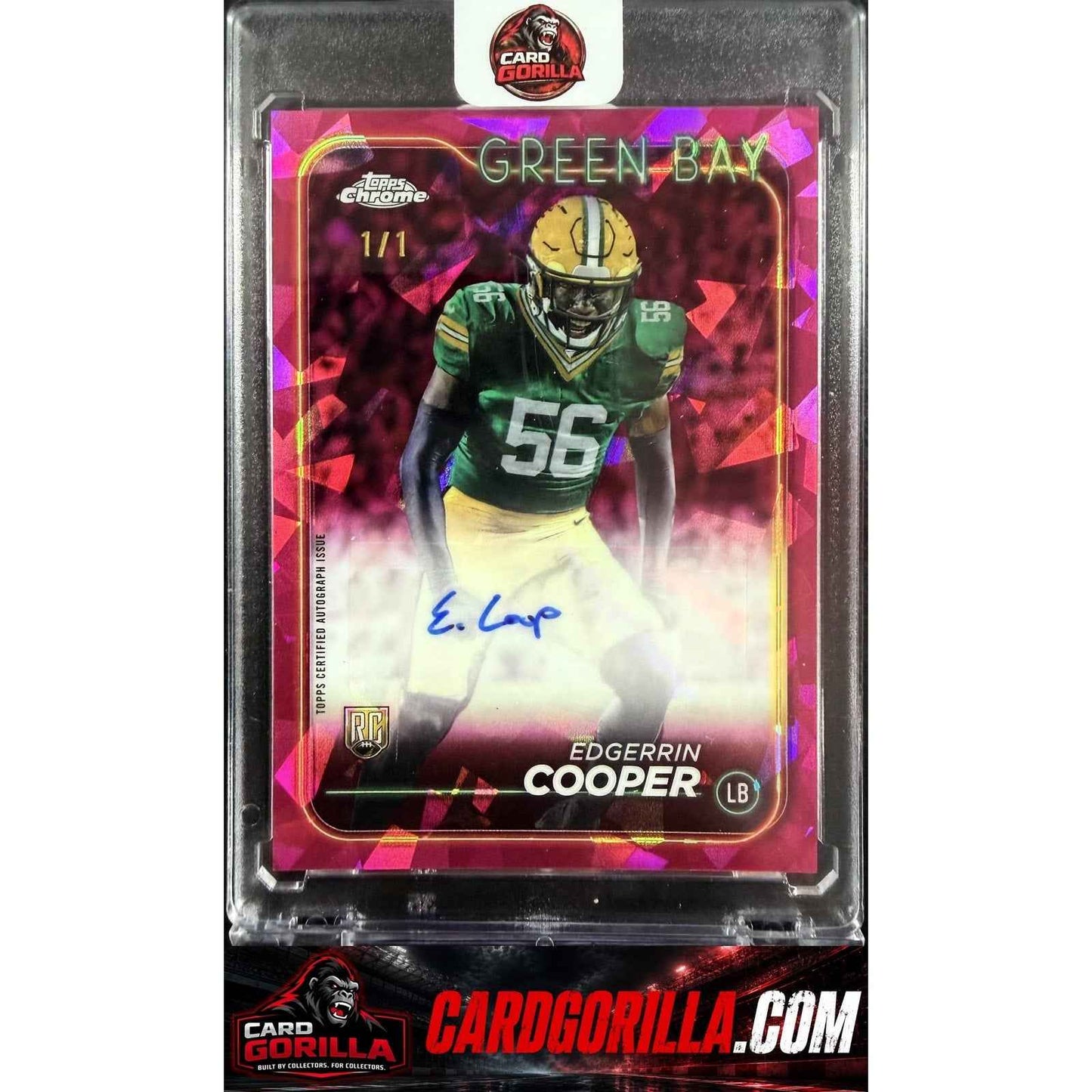 2024 Topps Chrome Edgerrin Cooper Rookies Autographs Padparadscha Sapphire #1/1