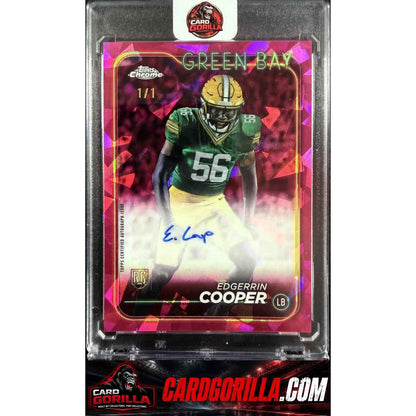 2024 Topps Chrome Edgerrin Cooper Rookies Autographs Padparadscha Sapphire #1/1