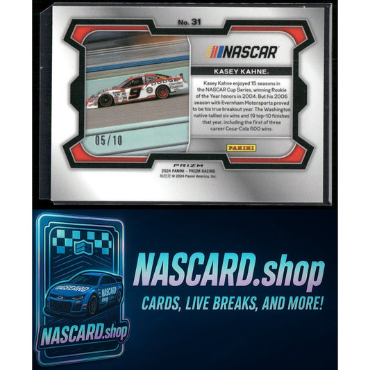 2024 Panini Prizm #31 Kasey Kahne Gold #05/10