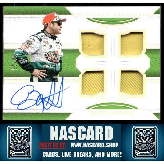 2024 National Treasures Quad Race Gear Graphs Holo Silver Bobby Labonte /25 - NASCARD.shop