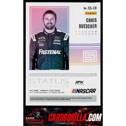 2023 Panini Chronicles #SS-CB Chris Buescher Status Swatches