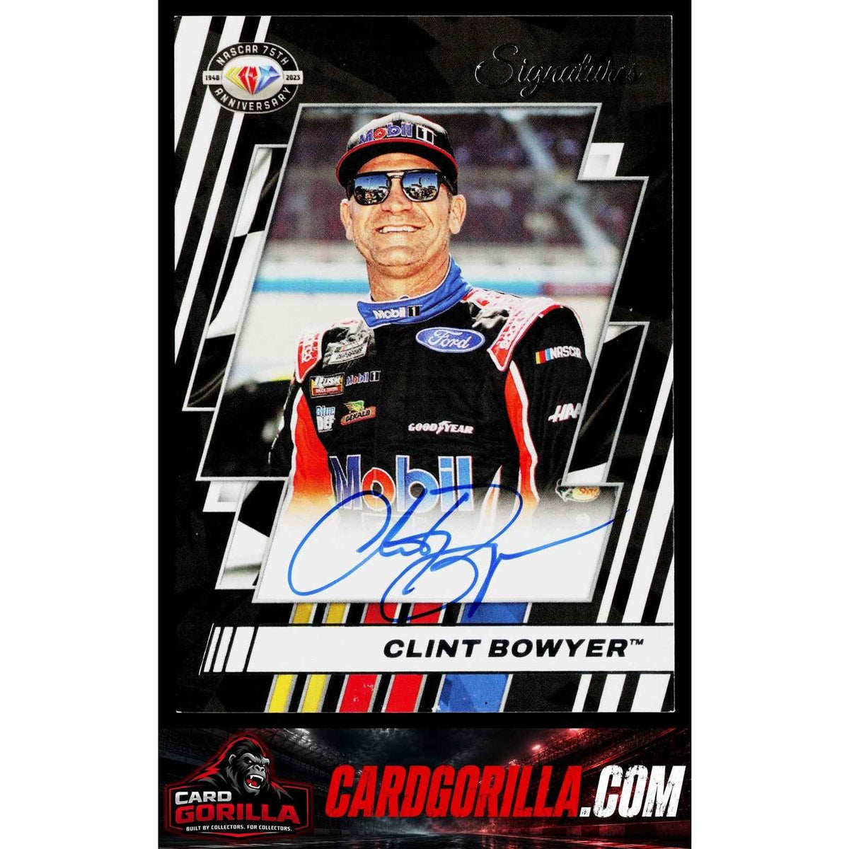 2023 Panini Prime #75-BO Clint Bowyer NASCAR 75th Anniversary Signatures