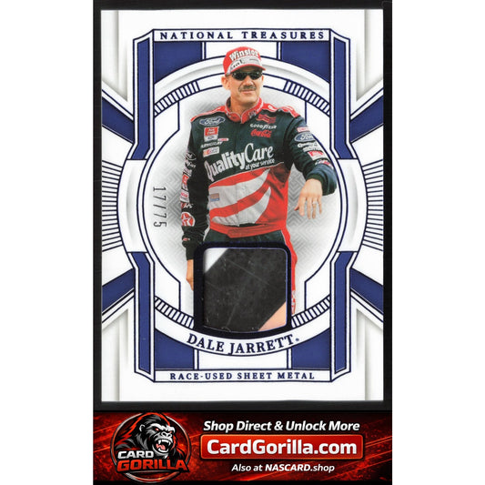 2025 Panini National Treasures Dale Jarrett Race Used Sheet Metal Blue #/75