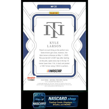 2025 Panini National Treasures #31 Kyle Larson #/35
