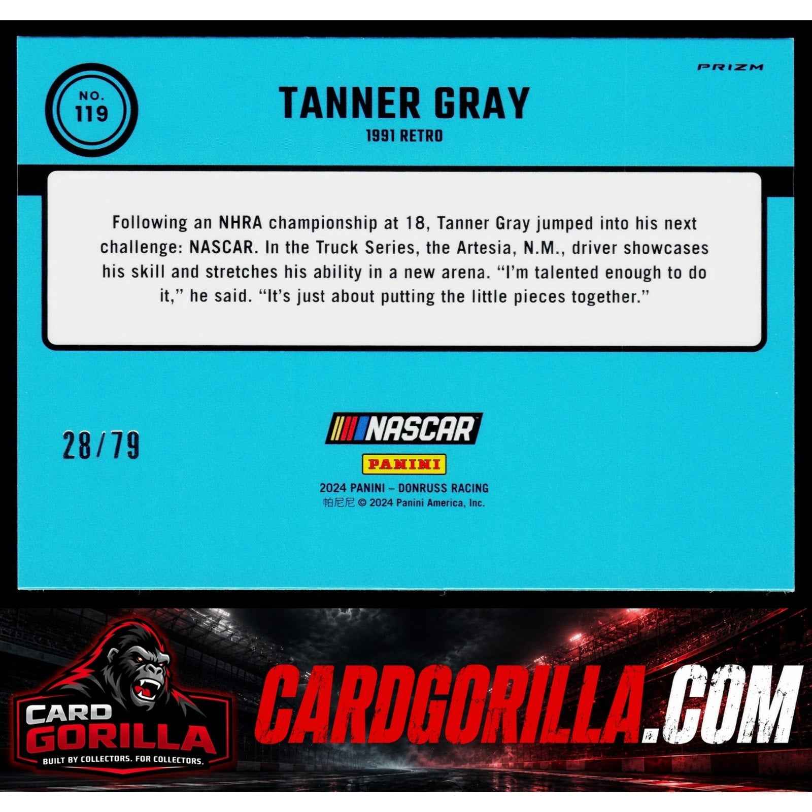 2024 Donruss #119 Tanner Gray Optic Pink Velocity #/79