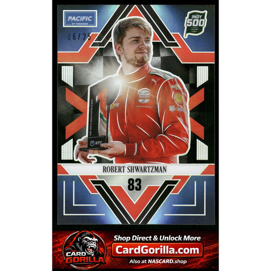 2025 Parkside Indy 500 Pacific #26 Robert Shwartzman Blue#/25