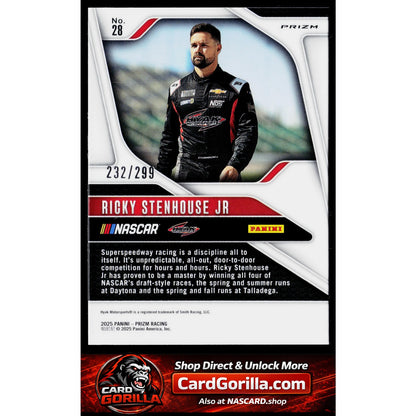 2025 Panini Prizm #28 Ricky Stenhouse Jr Pulsar #/299