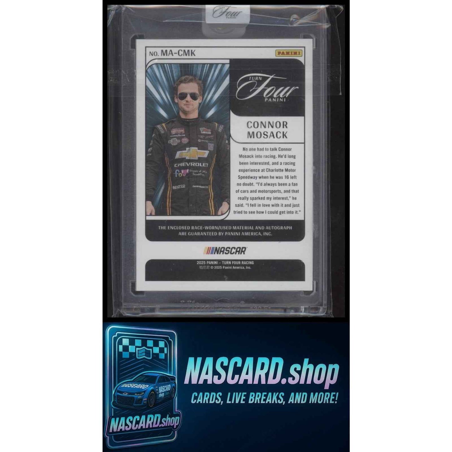 2025 Panini Turn Four Connor Mosack Memorabilia Autographs Holo Silver #/75