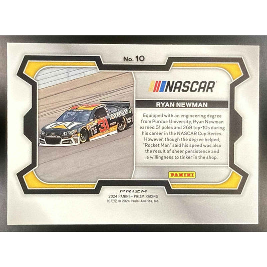 2024 Panini Prizm Ryan Newman #10 Rides White Sparkle Prizms