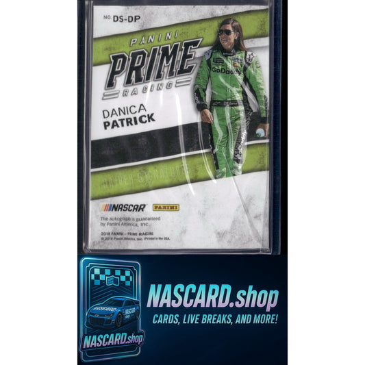 2018 Panini Prime #DS-DP Danica Patrick Driver Signatures Holo Gold #/10 - NASCARD.shop