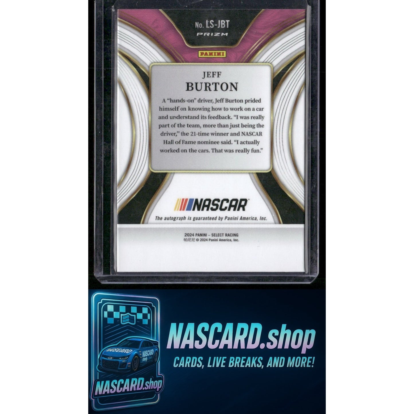 2024 Panini Select #LS-JBT Jeff Burton Legendary Signatures - NASCARD.shop