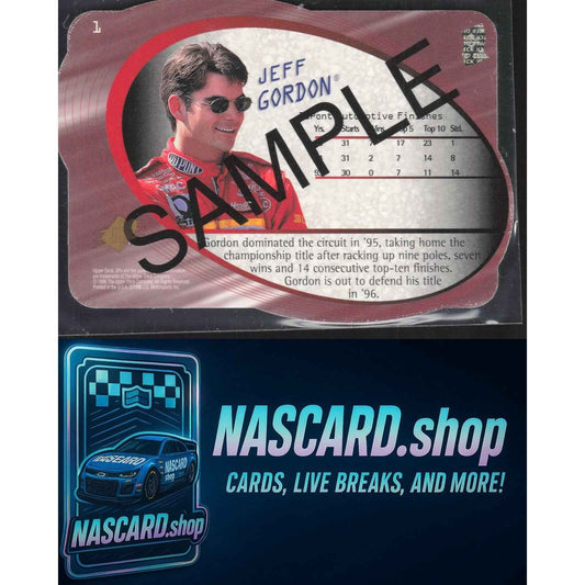 1996 SPx #1 Jeff Gordon - Sample Card