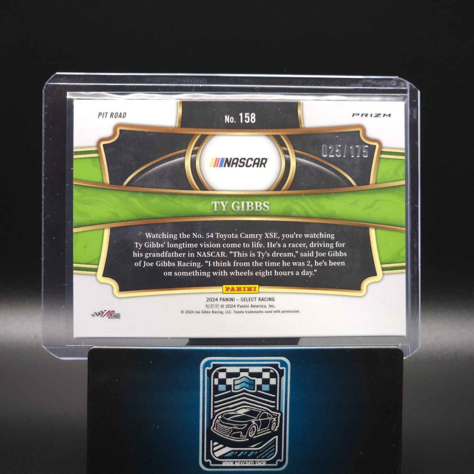 2024 Panini Select - Pit Road Blue Prizm #158 Ty Gibbs /175 - NASCARD.shop