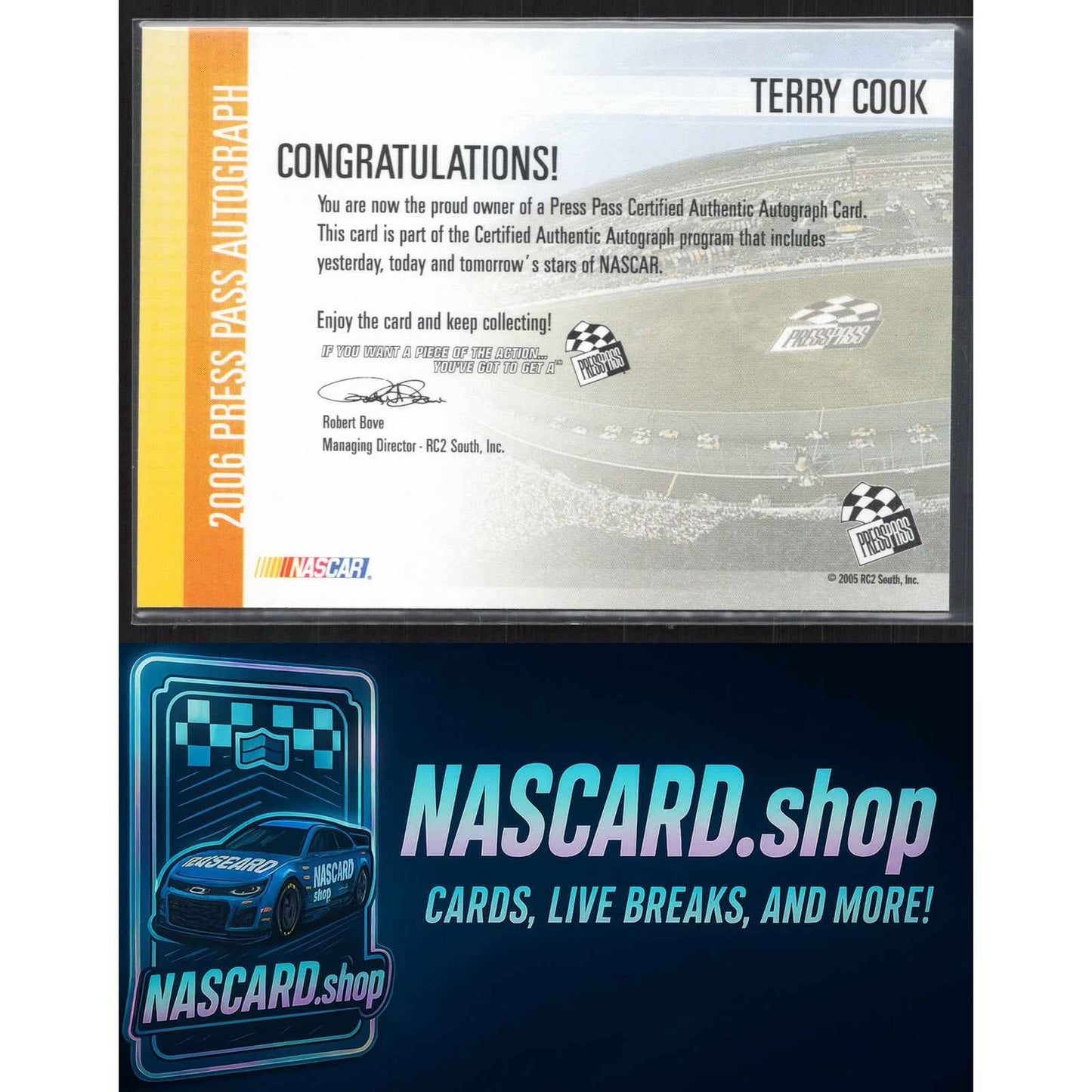 2006 Press Pass #NNO Terry Cook Autographs