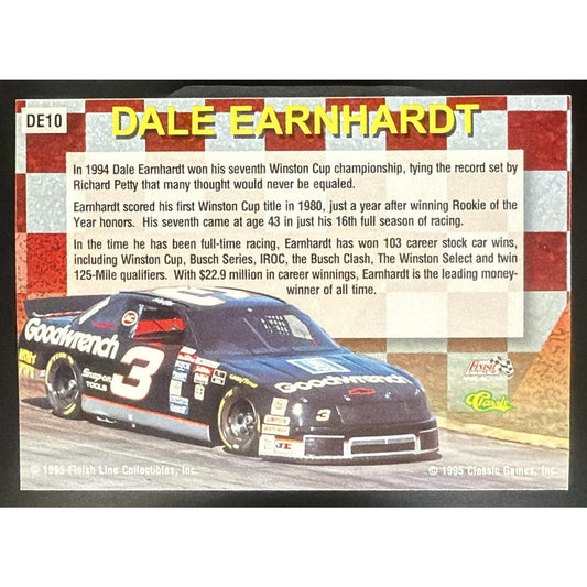 1995 Classic Finish Line Dale Earnhardt #DE10