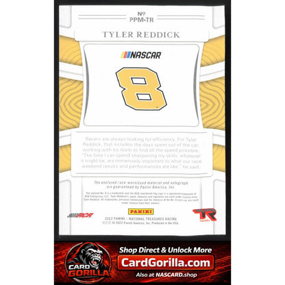 2022 National Treasures Tyler Reddick Premium Patches Midnight Holo Silver #/22