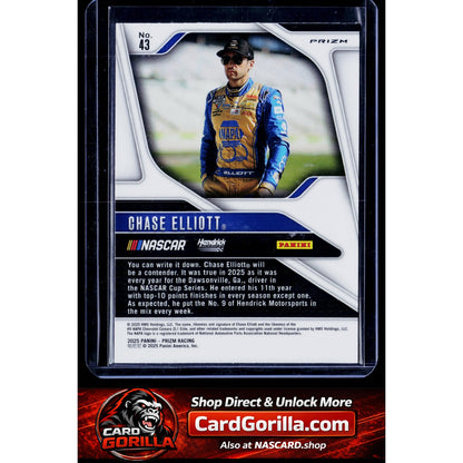 2025 Panini Prizm #43 Chase Elliott White Sparkle