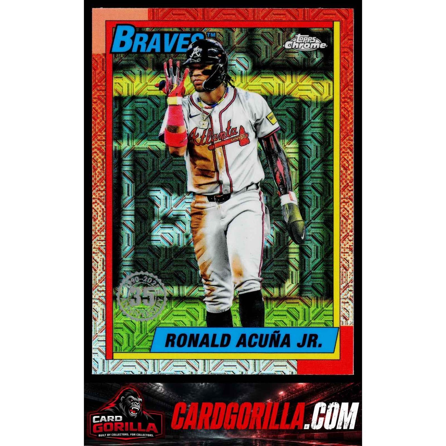 2025 Topps #T90C-45 Ronald Acuna Jr. 1990 Topps Baseball 35th Anniversary Chrome