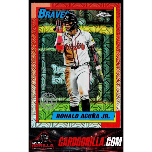 2025 Topps #T90C-45 Ronald Acuna Jr. 1990 Topps Baseball 35th Anniversary Chrome