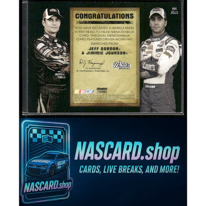 2010 Wheels Main Event Jeff Gordon Jimmie Johnson Head to Head Red #/25 - Card Gorilla