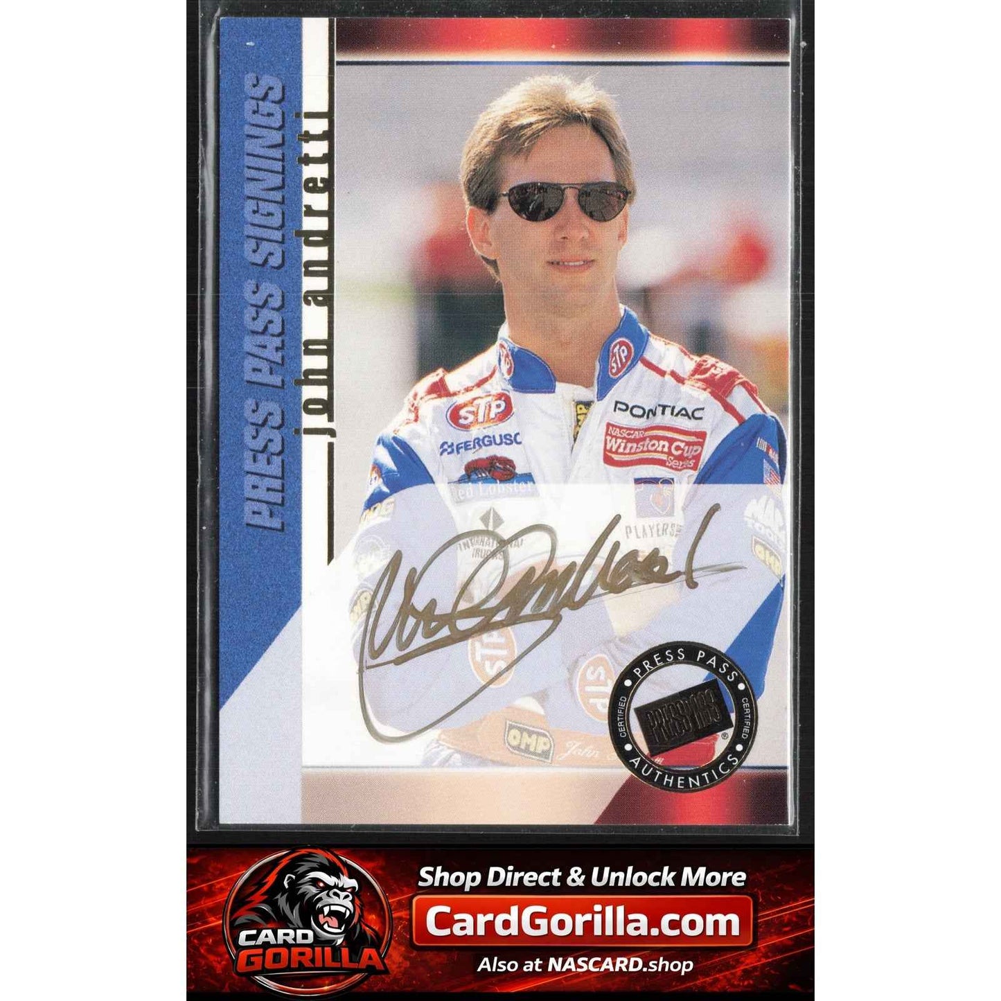 2000 Press Pass #NNO John Andretti Signings Gold #/100