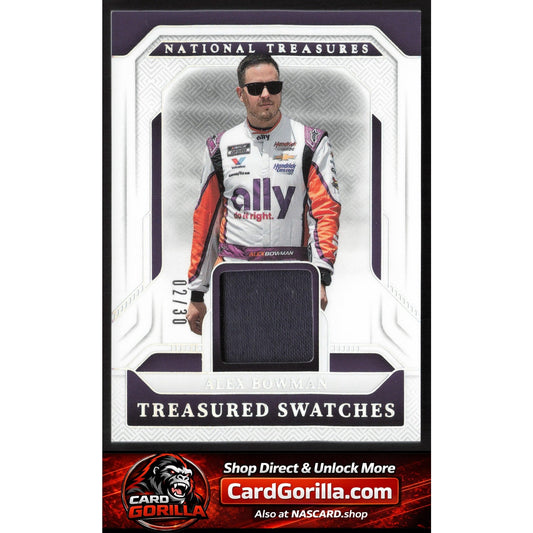 2025 Panini National Treasures Alex Bowman Treasured Swatches Holo Silver #/30