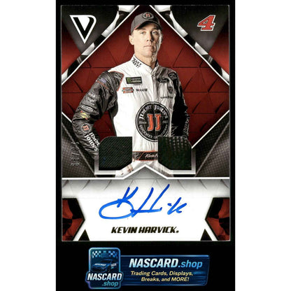 2019 Panini Victory Lane #DSS-KH Kevin Harvick Dual Swatch Signatures