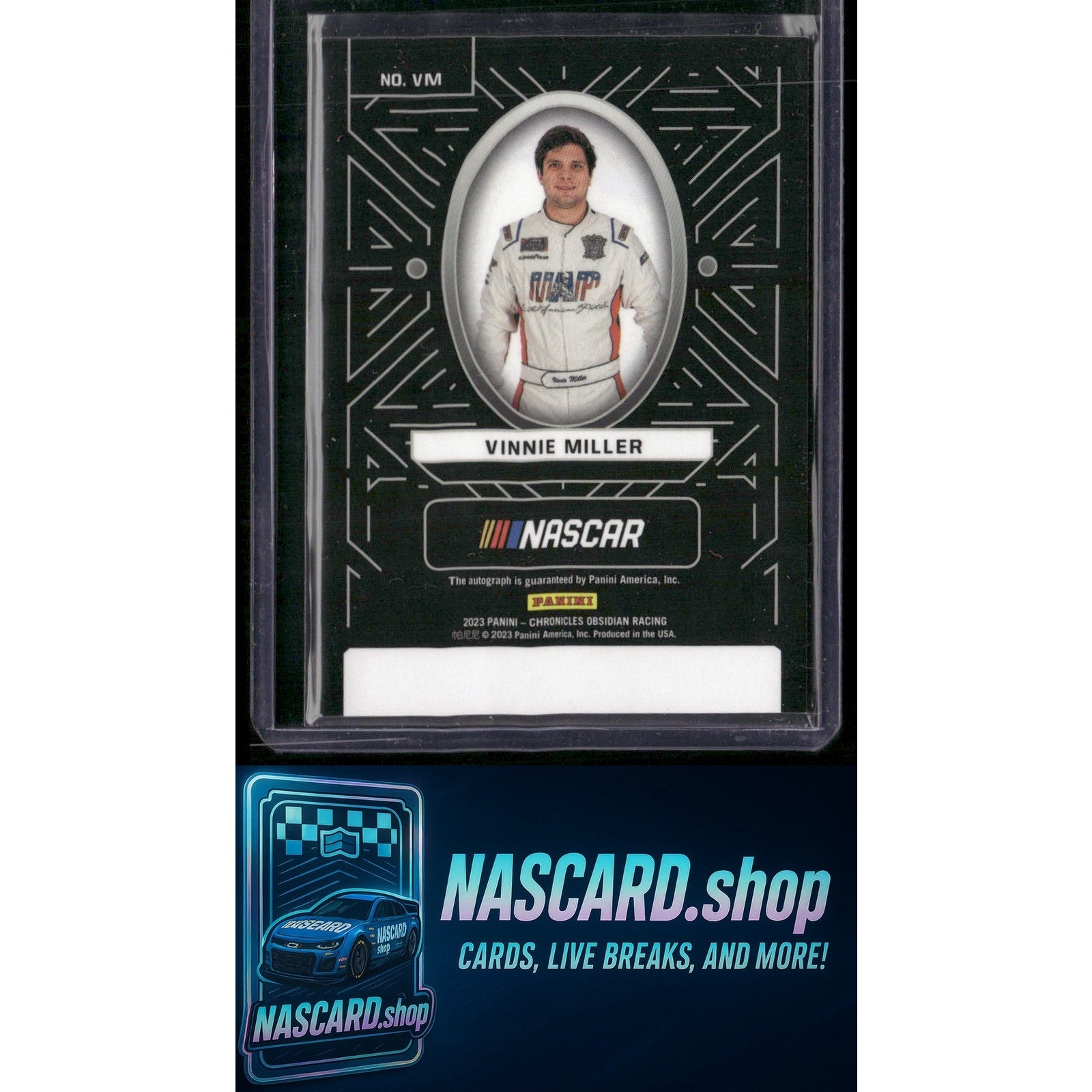 2023 Panini Chronicles #VM Vinnie Miller Obsidian Signatures - NASCARD.shop