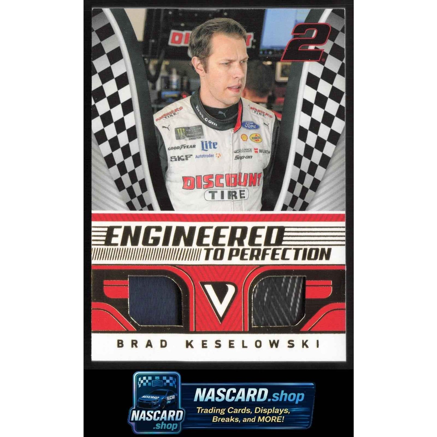 2018 Panini Victory Lane Brad Keselowski Engineered to Perfection Gold #/199
